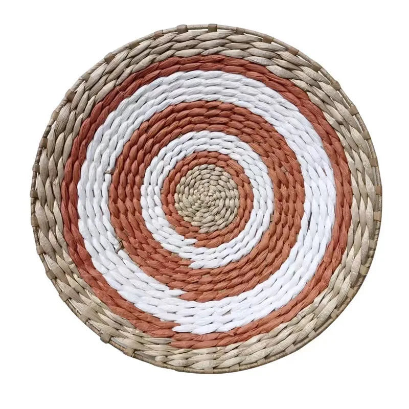 Boho Hand Woven Wall Baskets Hanging Home Decorative Rustic Wall Basket Decor Pendants for Kitchen Farmhouse Table Living Room