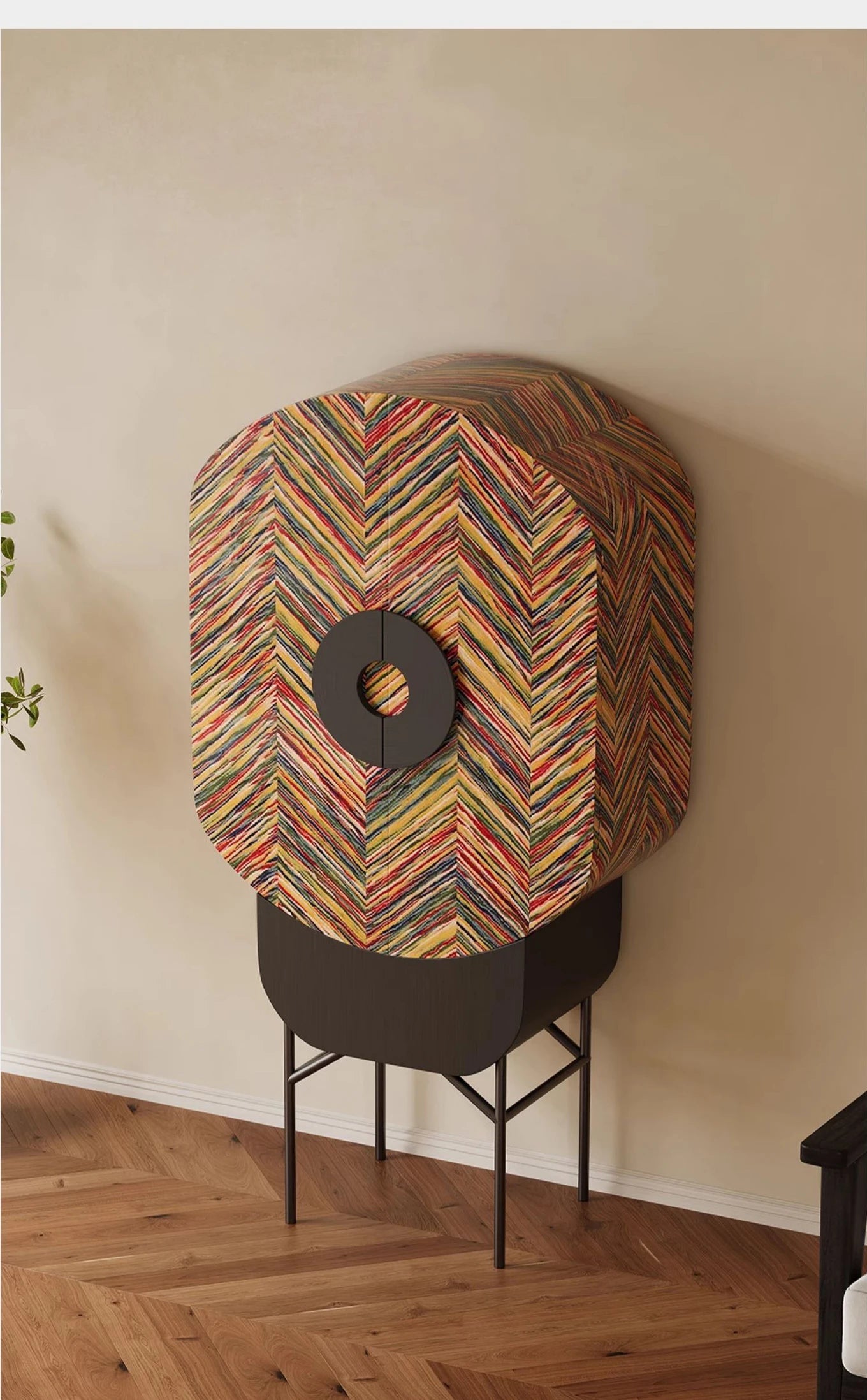 Living Room Against Wall Tall Chest of Drawers Art Display Cabinet  Designer Model Entryway Cabinet