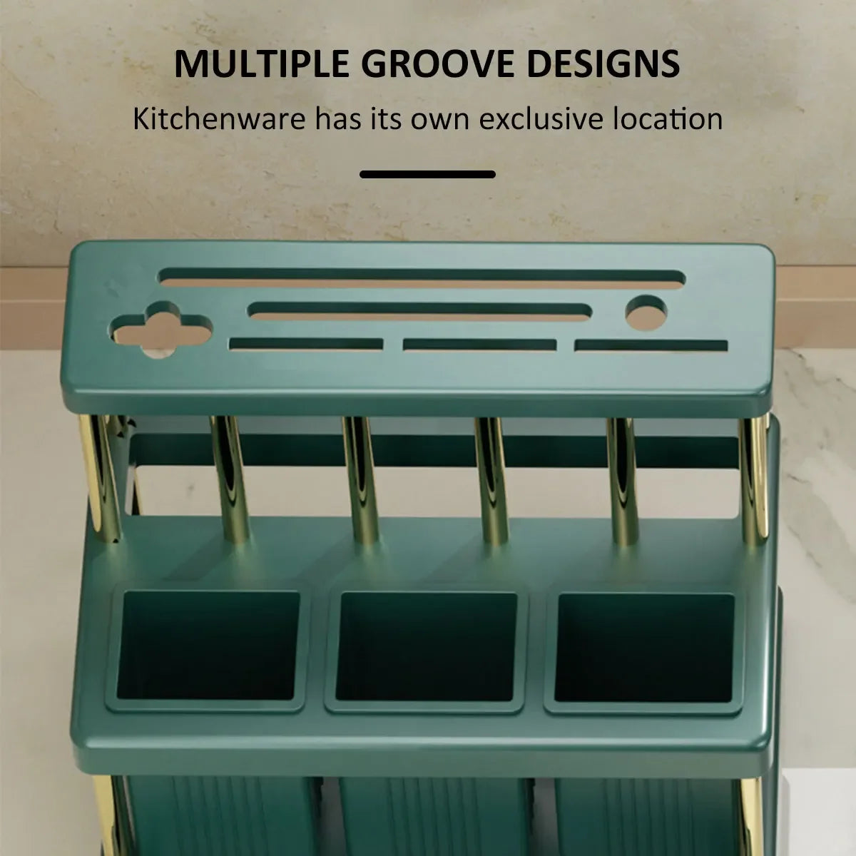 Multi-Function Kitchen Knife & Utensil Organizer Rack