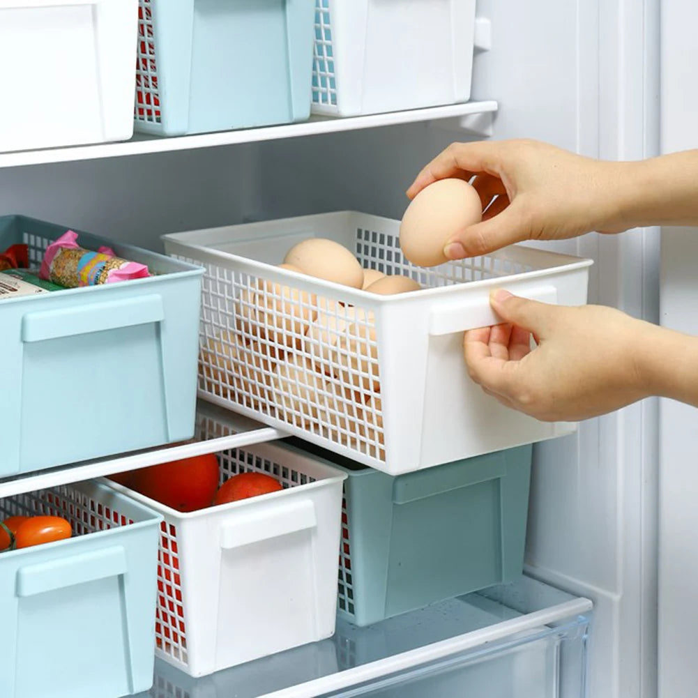 Desktop Basket Snack Storage Hollow Rectangular Storage Basket Widely Used In Families, Balconies, Living Rooms And Bathrooms