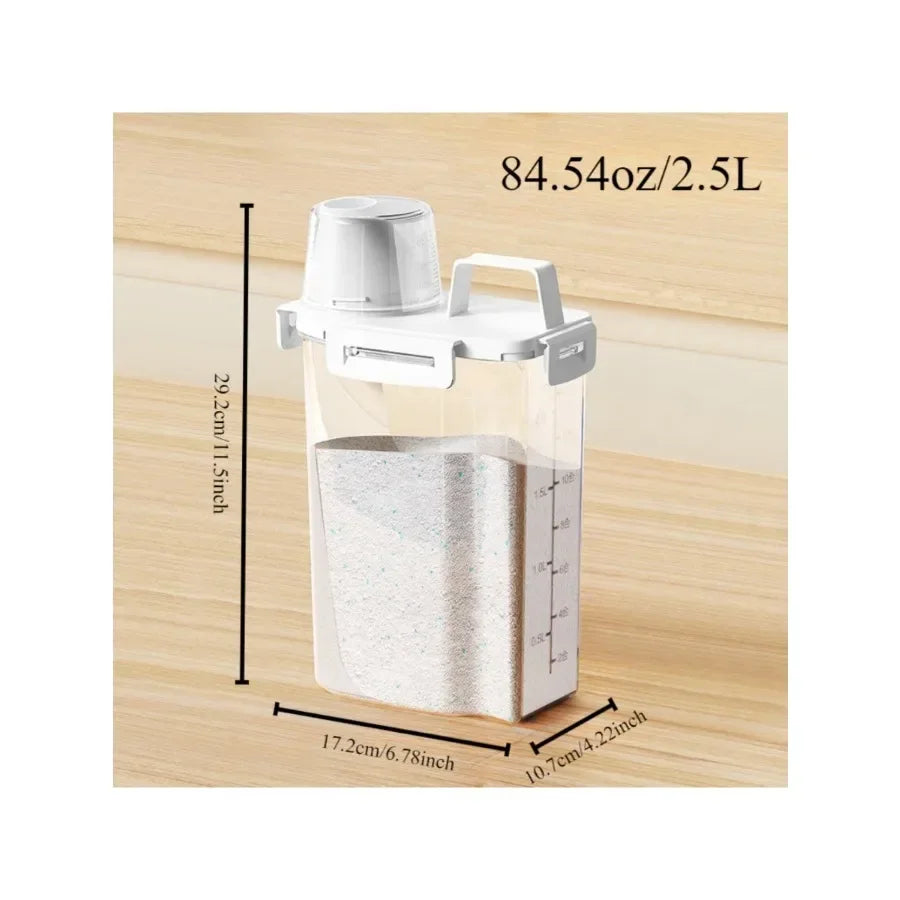 2.5L Airtight Food Storage Container for Grains, Rice & Flour