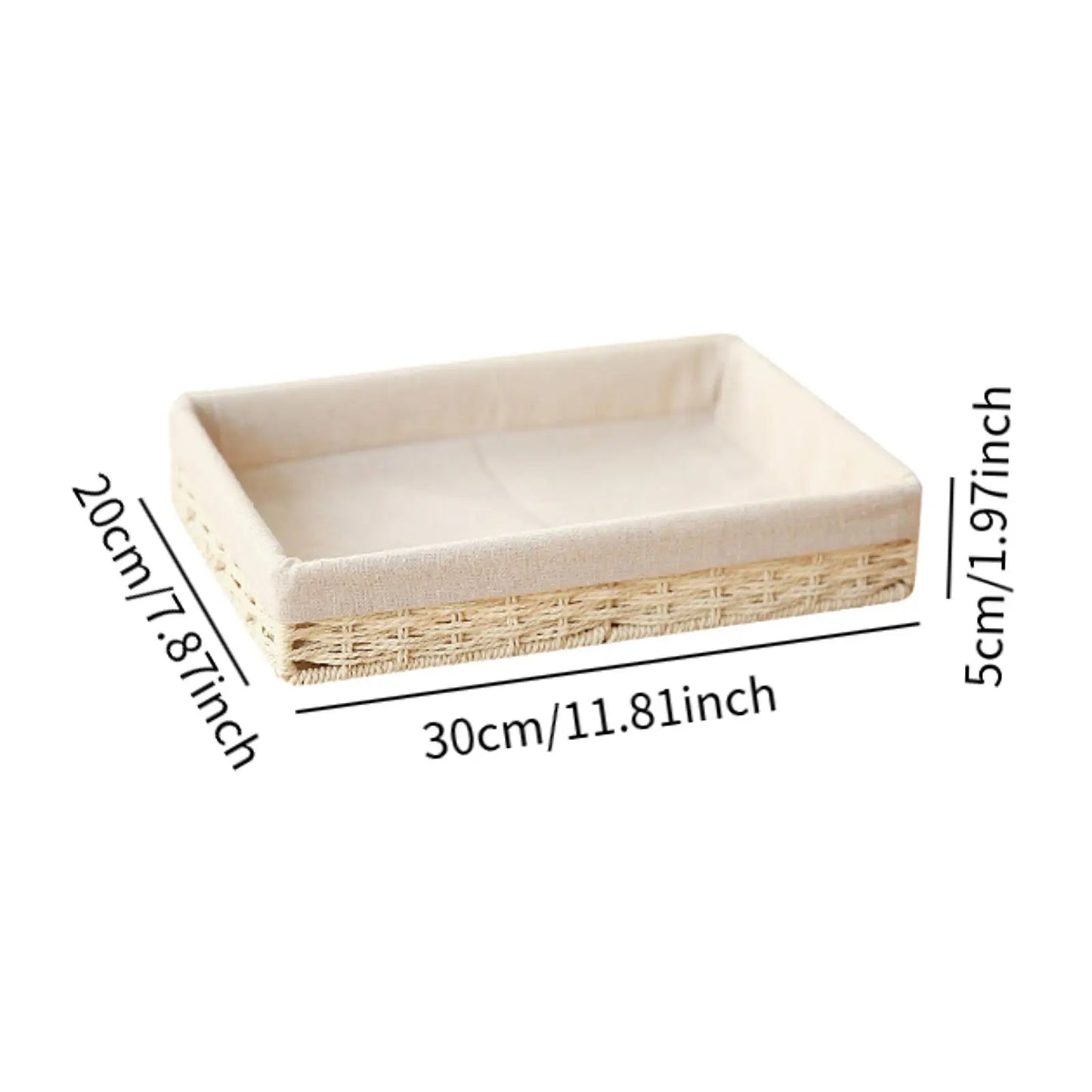 Woven Baskets Handwoven Picnic Basket Display Storage Paper Rope Storage Basket for Cosmetics Lunch Appetizer Snacks Dinner