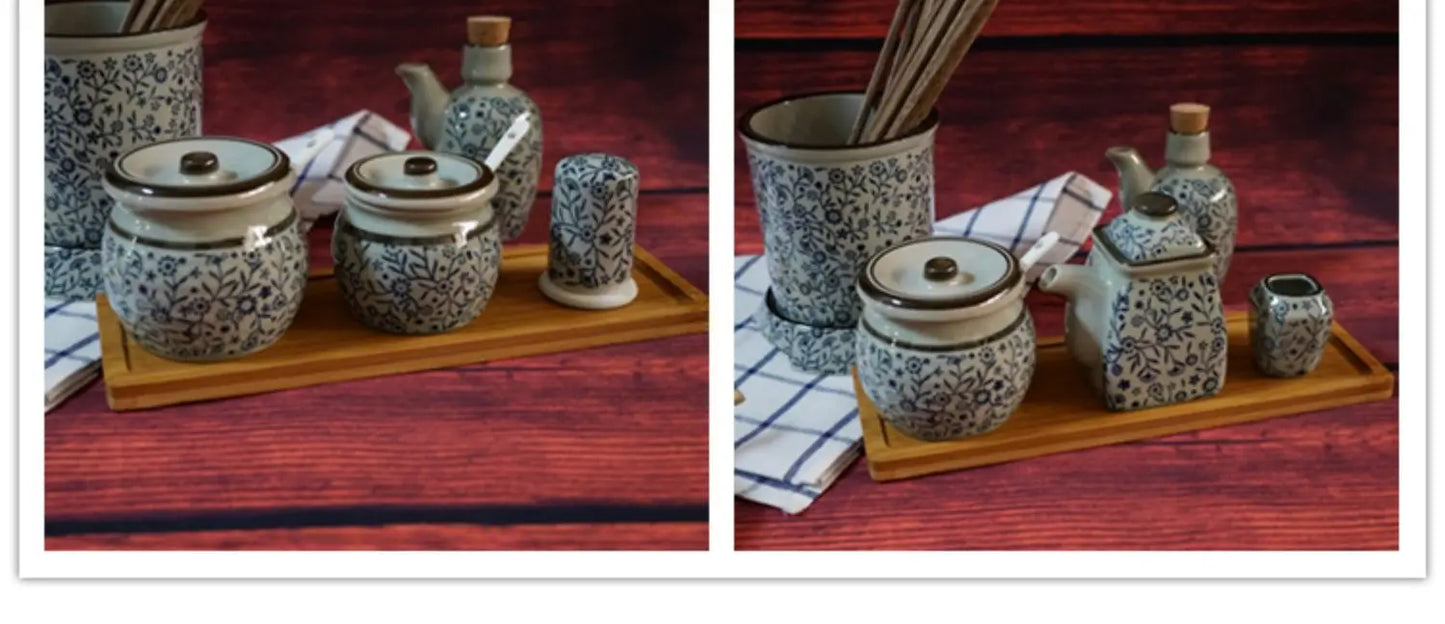 Kitchen Condiment Storage Set, Household Chopstick Holder, Unique Oil Dispenser, Modern Dining Table Organization