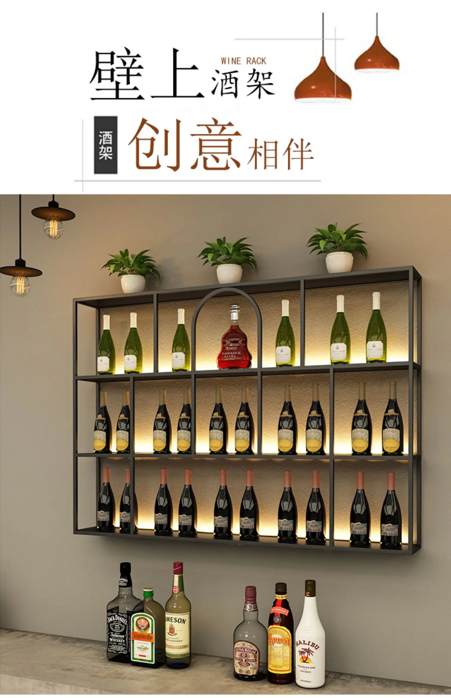 Living Room Bar Cabinet Storage Column Display Design Wedding Kitchen Houses Handmade Wine Rack Modern Wijnrek Square Furniture