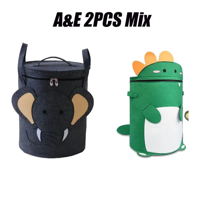 Foldable Kids Storage Basket with Lid — Large-Capacity Toy Organizer