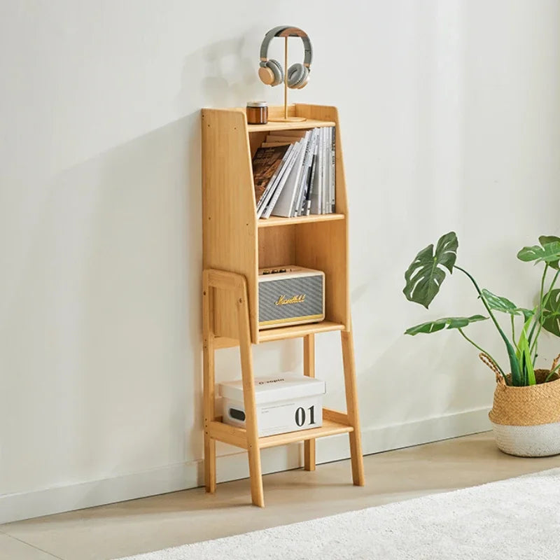 Multilayer Floor Storage Rack Multifunctional Living Room TV Stand Side Cabinet Small Bookshelf Household Organization