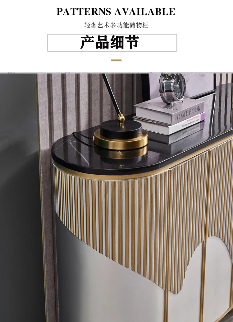 Living Room Storage Cabinet Metal Design Big Showcase Wine Sideboard Luxury Bedroom Meuble De Rangements Home Accessories