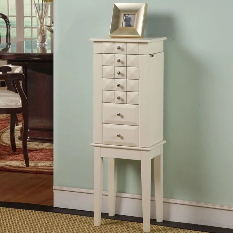 Large Jewelry Cabinet Wooden Storage Locker Living Room Dressers for Bedroom Drawer Storage Furniture Organizer Decoration