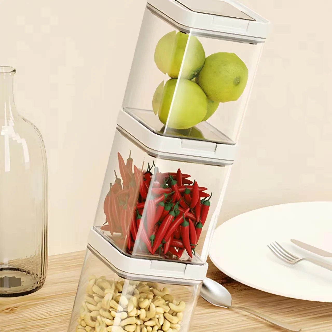 Airtight Kitchen Grain & Snack Storage Container for Coffee and Dry Foods