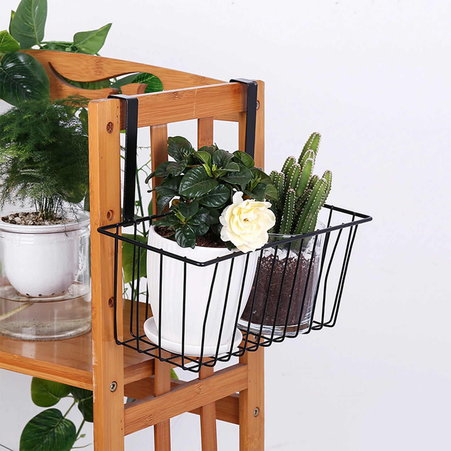 Grid Storage Baskets with Hooks Over Cabinet Door Organizer Wire Basket Hanging Storage Organizer Kitchen Bathroom Organizer
