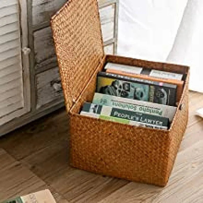 Bamboo Basket Weaving Restoring Ancient Ways With Hand Gift Box Cover The Desktop To Receive Baskets Container Storage Case