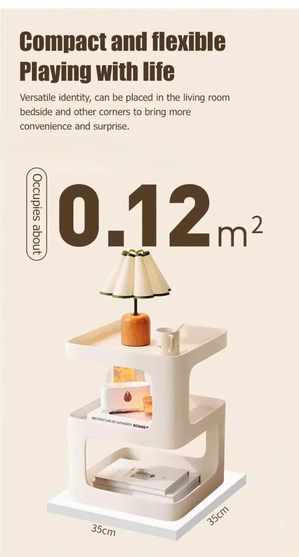 Multi Functional Home Storage Rack Simple and Modern Bedside Table Creative Fashion Detachable Double-layer Storage Platform