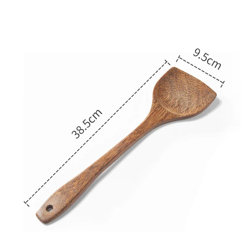 Kitchen Utensils Set Non-Stick  Cookware for Kitchen Wooden Handle Soup spoon spatula Rice spoon shovel Kitchen Accessories
