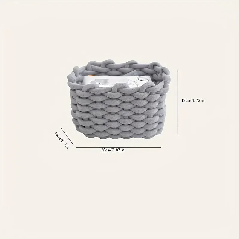 Hand-woven bathroom storage baskets for countertops, bedrooms, and living rooms - high-quality durable home storage baskets