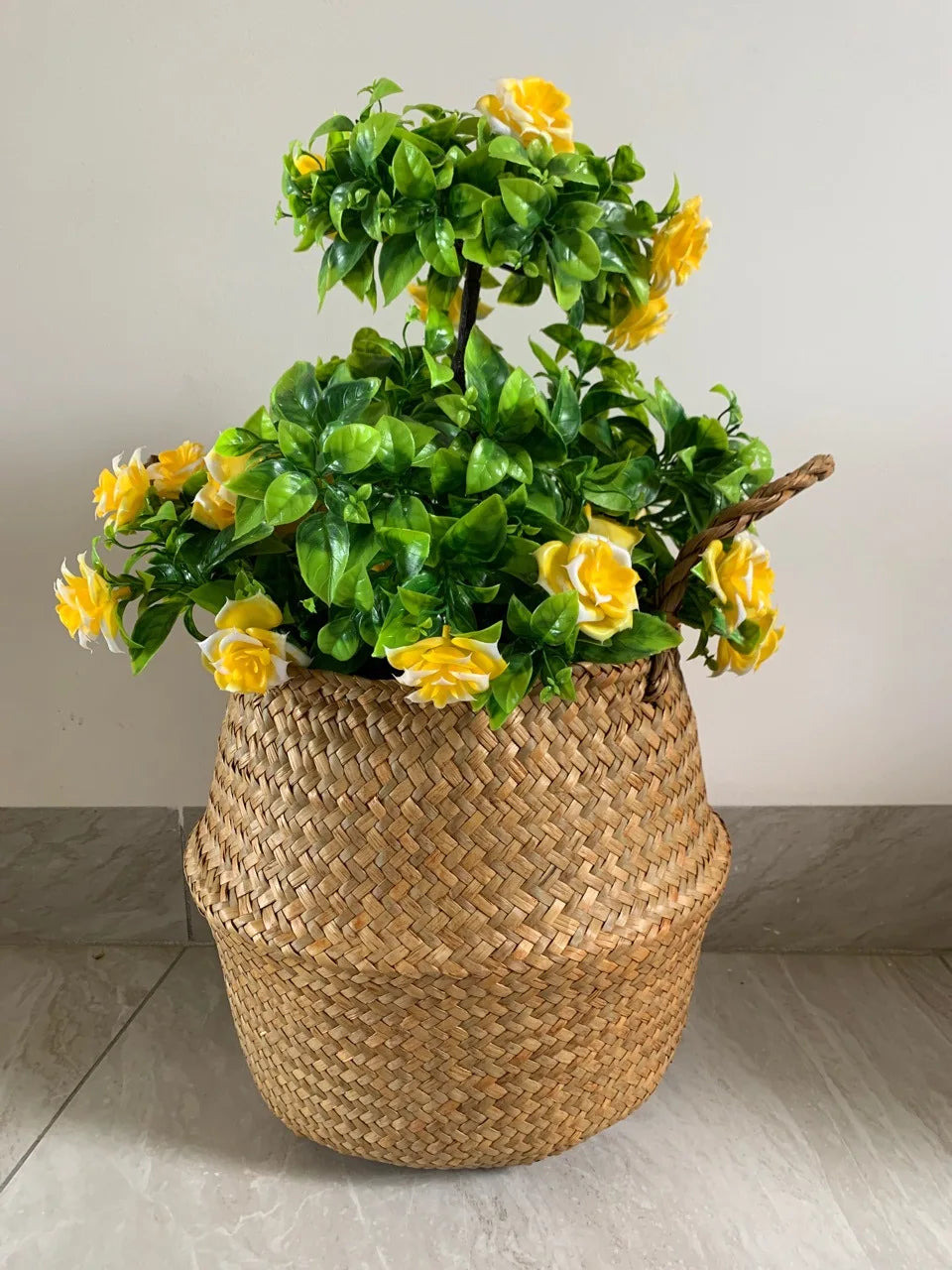 Storage Baskets Straw Wicker Rattan Hanging Flowerpot Seagrass Folding Laundry Baskets Garden Plant Basket Home Decor Pastoral