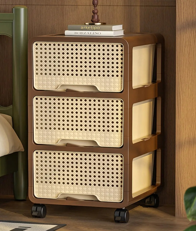 Removable Living Room Cabinet Space Saving Storage Cabinet Multi Layer Drawer Modern Bedroom Cabinets Snack Luxury Furniture