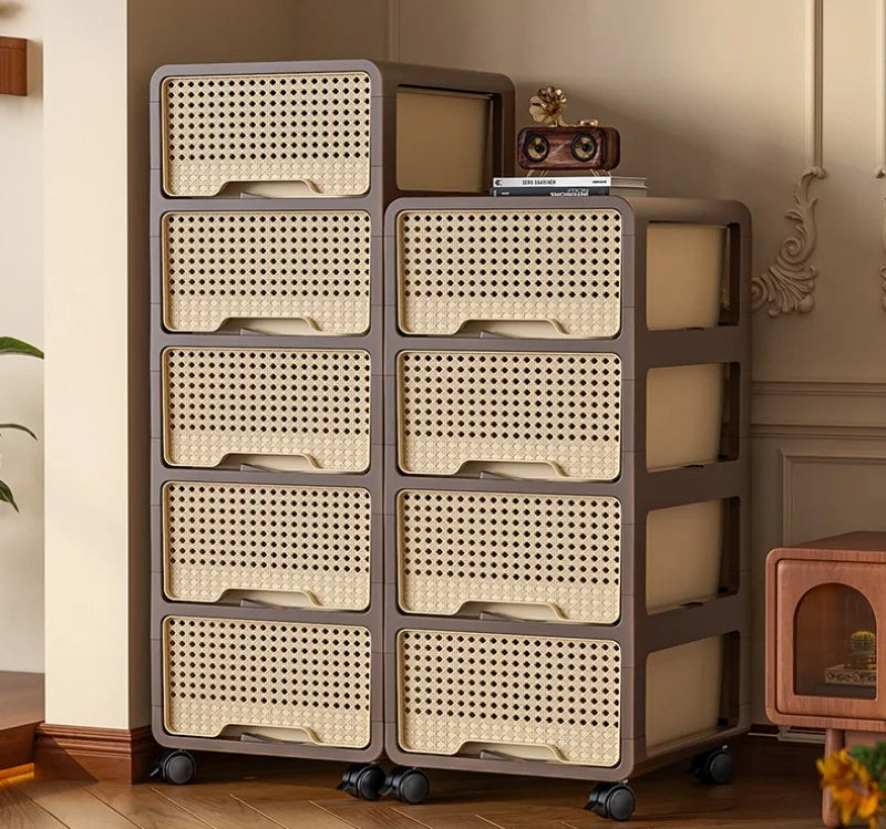 Removable Living Room Cabinet Space Saving Storage Cabinet Multi Layer Drawer Modern Bedroom Cabinets Snack Luxury Furniture