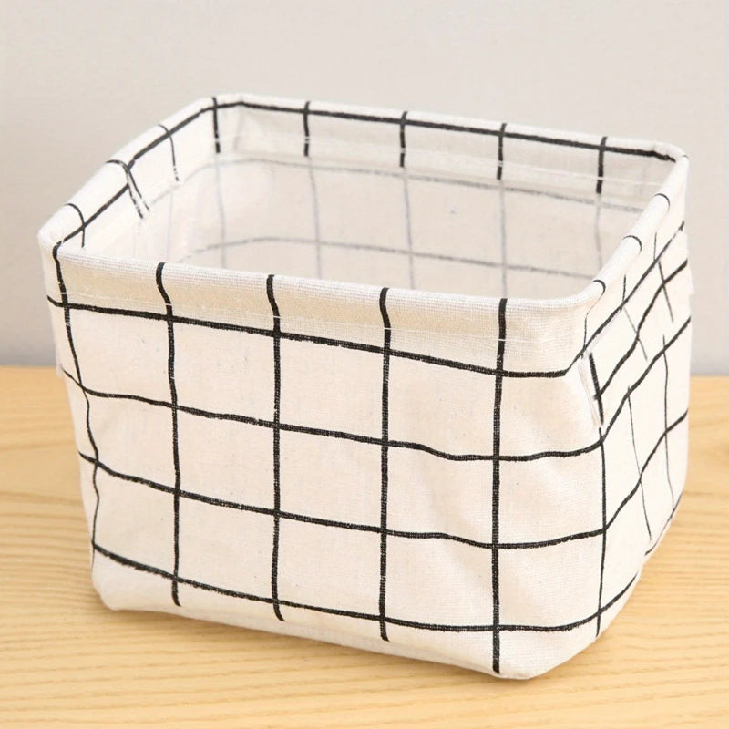 Fabric Storage Baskets Home Organizers Decorative Bins Clothes Toys Books Foldable Cloth Baskets Storage Containers with Handles