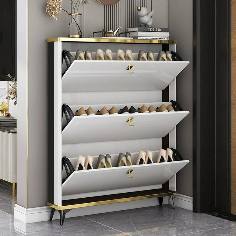Living Room Household Furniture Ultra-thin Shoe Cabinets Dormitory Hallway Porch Shoe Shelf Small Apartment Hotel Storage Rack