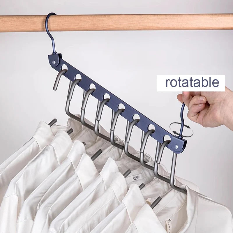 Rotating Hanger Organizer Rack — Foldable Wardrobe Space-Saving Hook