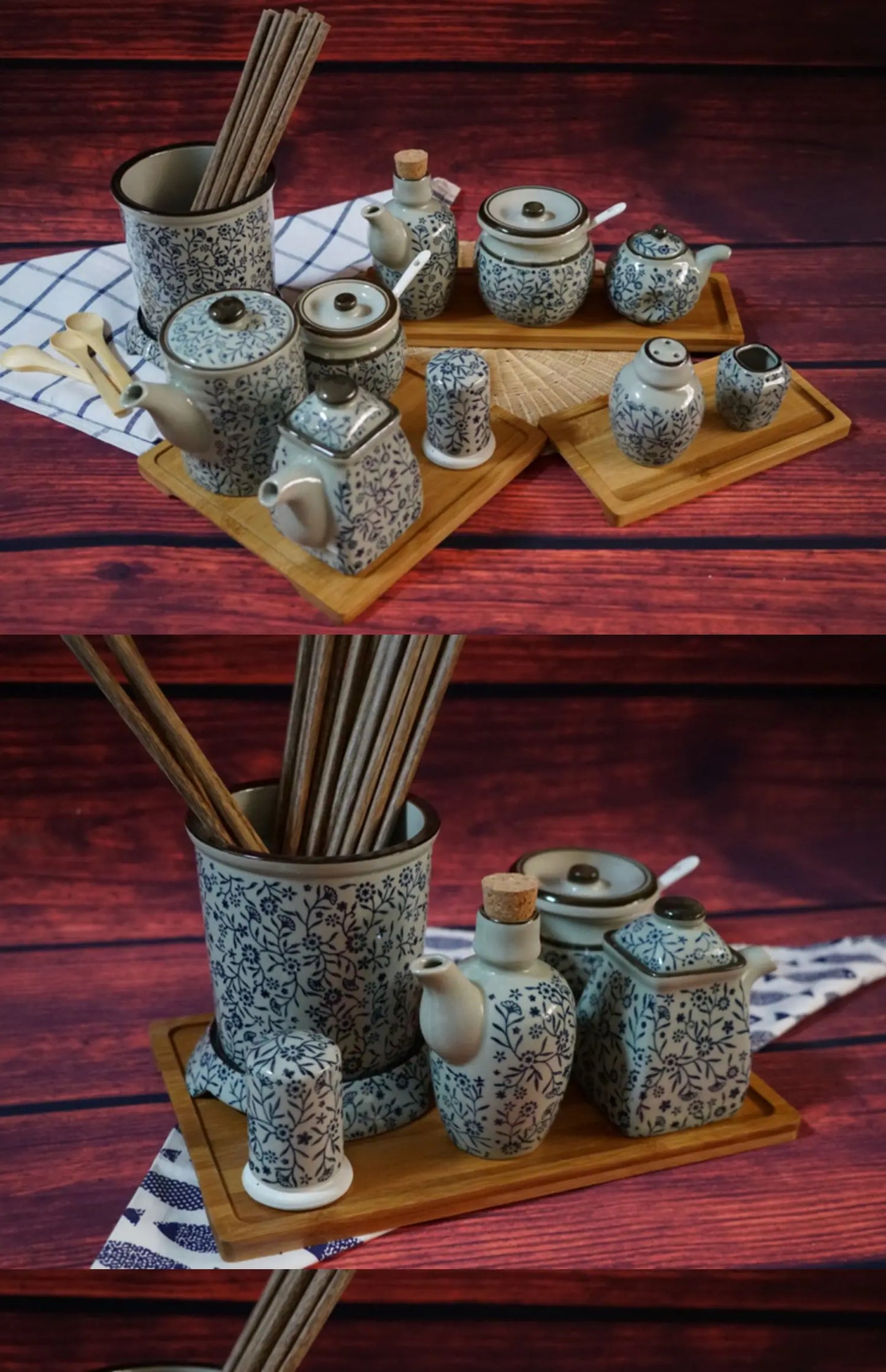 Kitchen Condiment Storage Set, Household Chopstick Holder, Unique Oil Dispenser, Modern Dining Table Organization