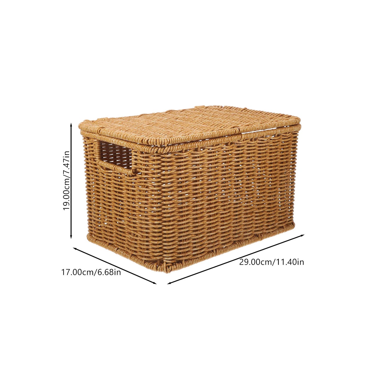 Basket Woven Storage Box Multi Function Basket Decorative Container Home Bins Indoor Clothes Toy Holder Lightweight Basket