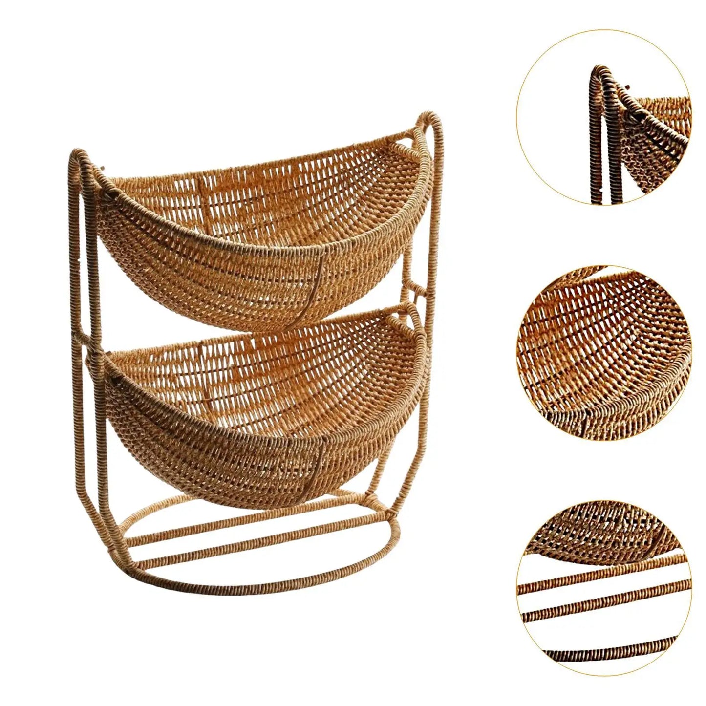 Fruit Basket of 2 Creative Decorative Levels for The Dining Party Vacation