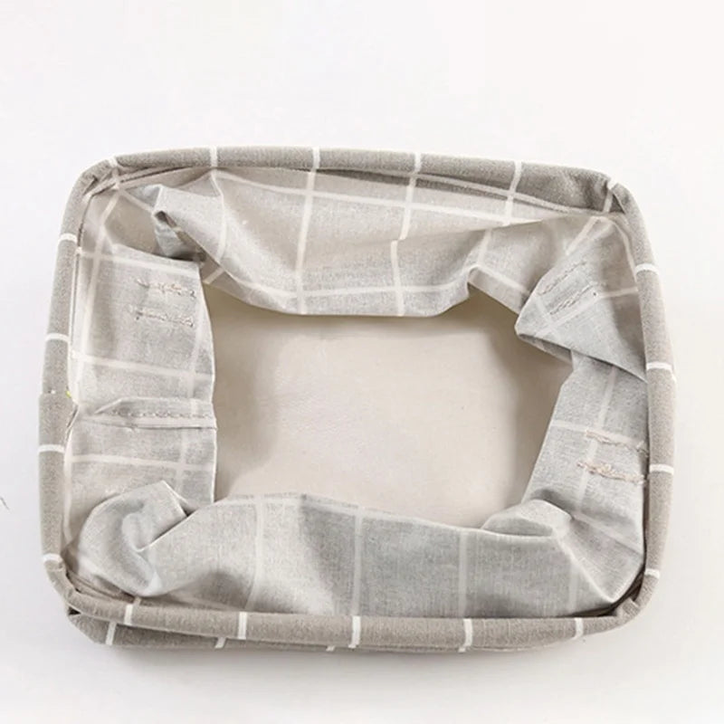 Fabric Storage Baskets Home Organizers Decorative Bins Clothes Toys Books Foldable Cloth Baskets Storage Containers with Handles