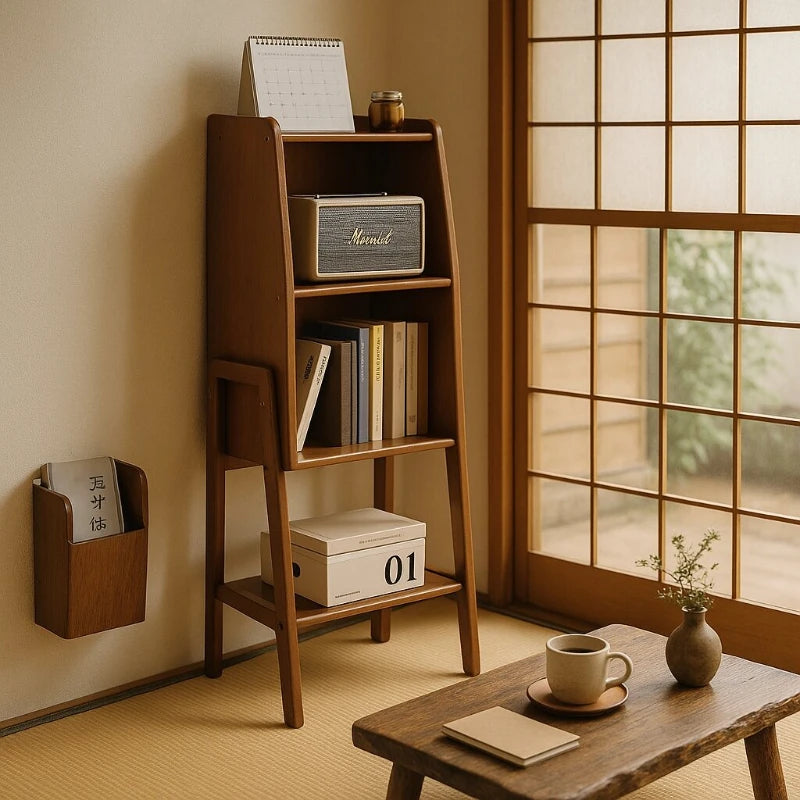 Multilayer Floor Storage Rack Multifunctional Living Room TV Stand Side Cabinet Small Bookshelf Household Organization