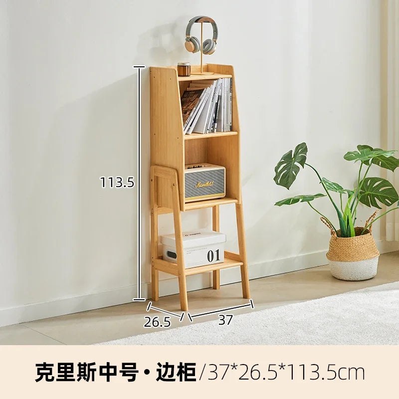 Multilayer Floor Storage Rack Multifunctional Living Room TV Stand Side Cabinet Small Bookshelf Household Organization