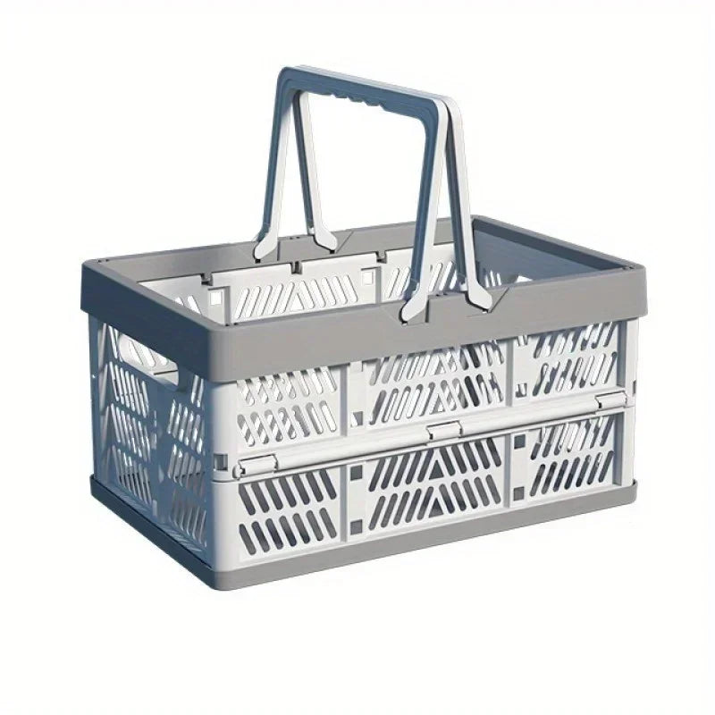 Foldable Pastel Storage Basket  Large Foldable Storage Box with Handle for Kitchen, Living Room, and Desktop Organization