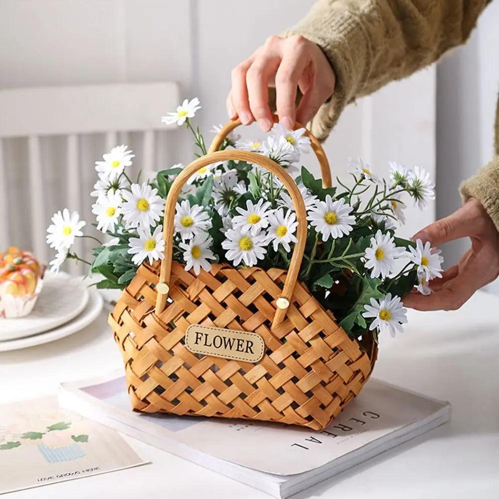 Girl Basket Wicker Baskets Basket Wicker Or Bamboo Baskets Cachepot For Flowers Bamboo Basket Decorative Flower Baskets