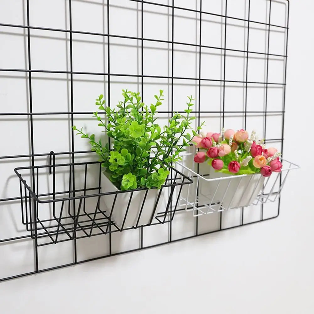 Multifunctional Kitchen Bathroom Panel Basket DIY Hanging Grid Rack Art Storage Baskets Display Racks Home Wall Decoration