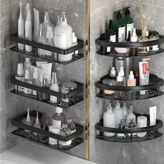No-Drill Bathroom Corner Shelf for Shower & Storage