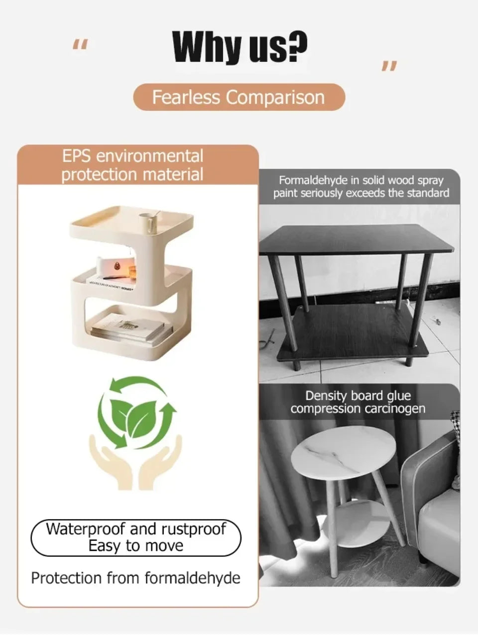 Multi Functional Home Storage Rack Simple and Modern Bedside Table Creative Fashion Detachable Double-layer Storage Platform