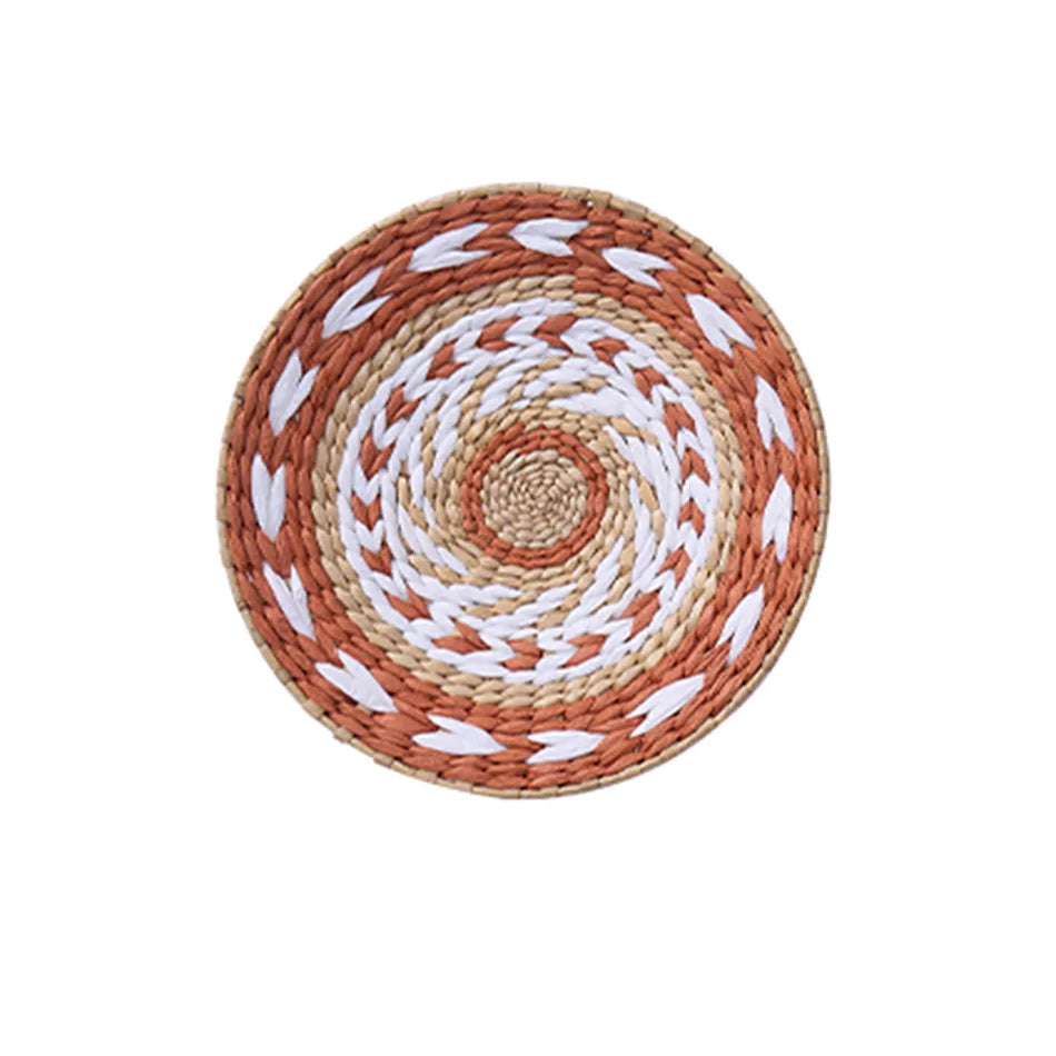 Boho Hand Woven Wall Baskets Hanging Home Decorative Rustic Wall Basket Decor Pendants for Kitchen Farmhouse Table Living Room