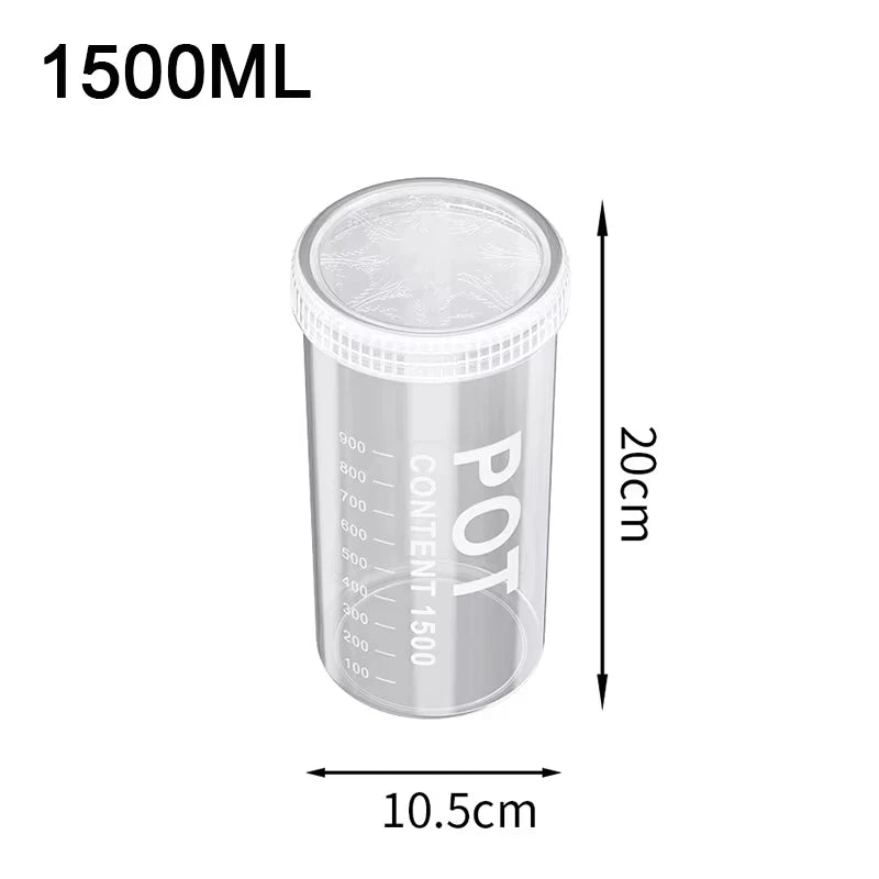 Transparent Moisture-Proof Food Storage Containers for Coffee, Pasta & Dry Goods