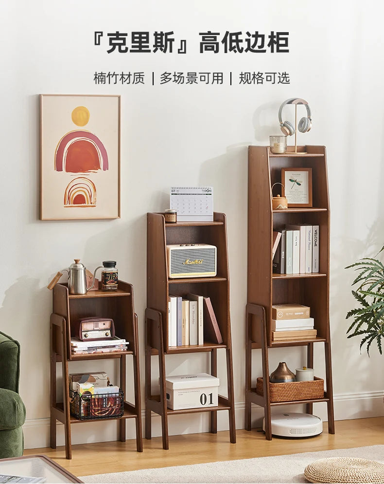 Multilayer Floor Storage Rack Multifunctional Living Room TV Stand Side Cabinet Small Bookshelf Household Organization