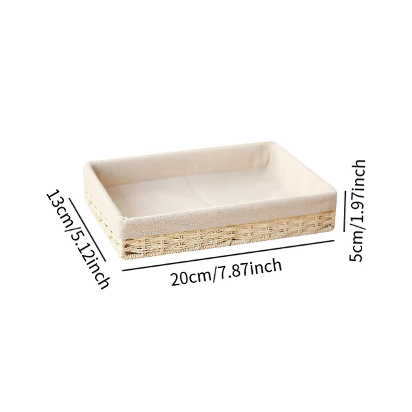 Woven Baskets Handwoven Picnic Basket Display Storage Paper Rope Storage Basket for Cosmetics Lunch Appetizer Snacks Dinner