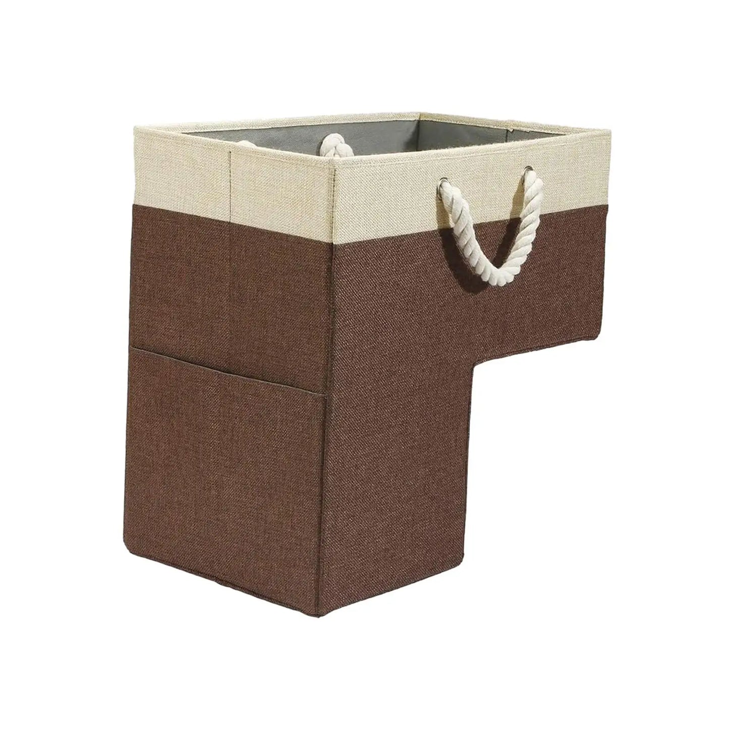 Stair Basket with Handles Stair Case Baskets for Office Decor Wooden Stairs