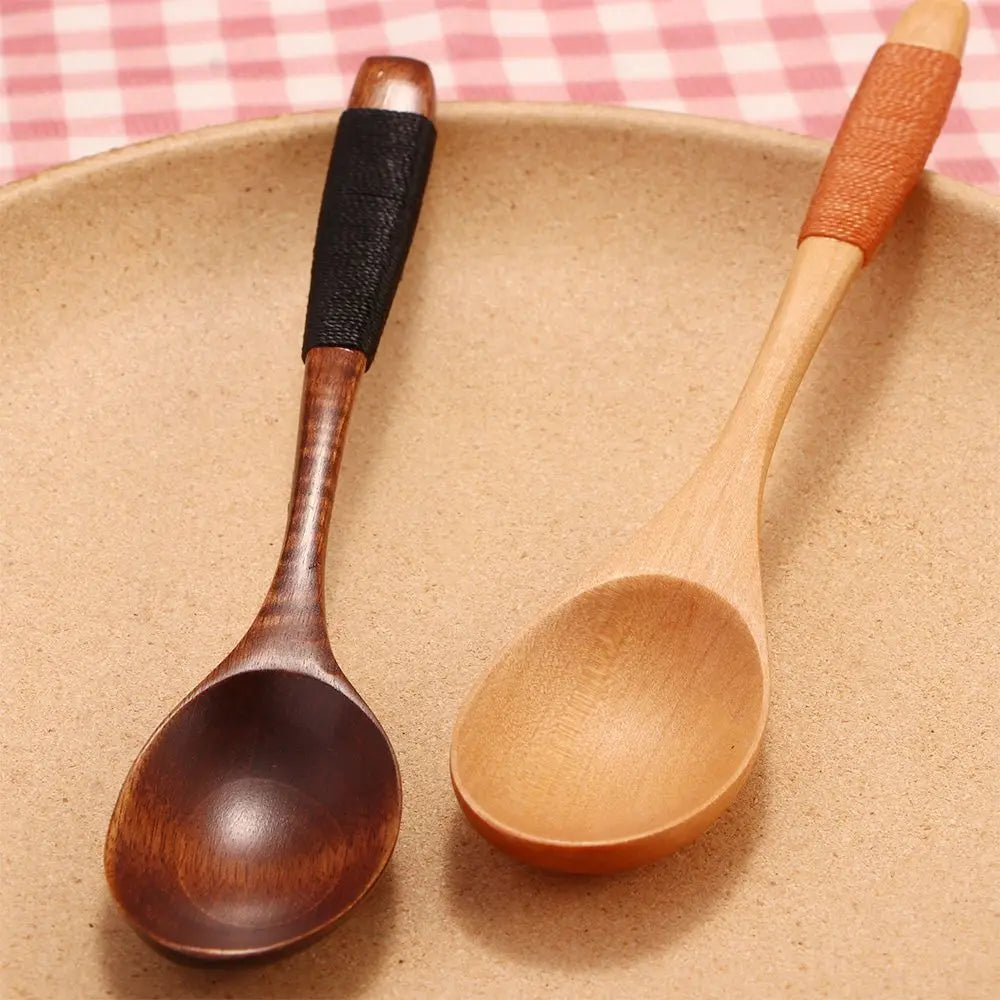 Dinner Kit Wooden Utensil Kitchen Supplies Soups Cereal Tableware Dinnerware Sets Fork Spoon
