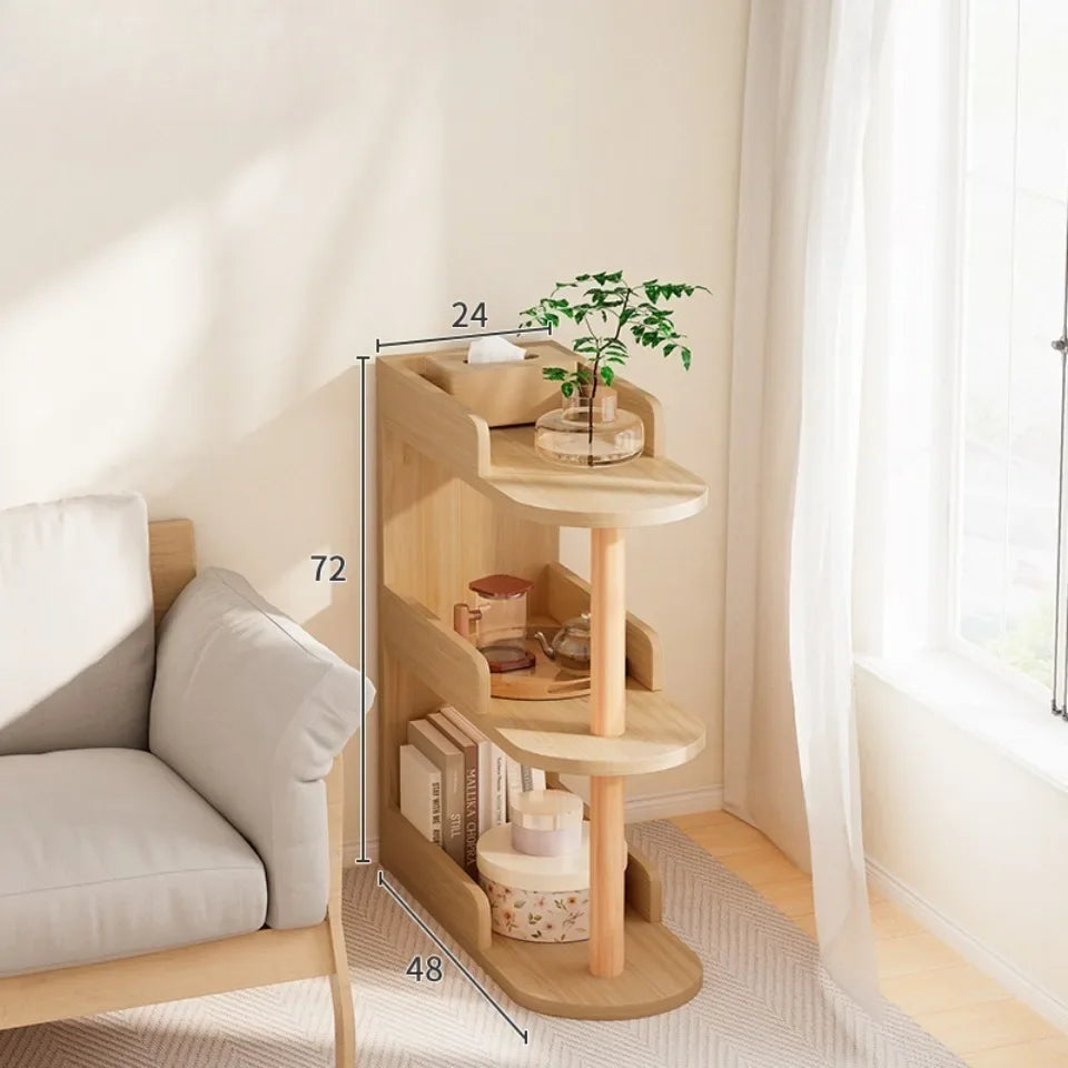 Living Room Crevice Storage Rack Bedroom Bedside Space Saving Storage Cabinet Clip Gap Storage Shelf Household Small Bookshelf