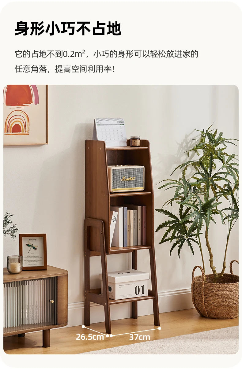 Multilayer Floor Storage Rack Multifunctional Living Room TV Stand Side Cabinet Small Bookshelf Household Organization