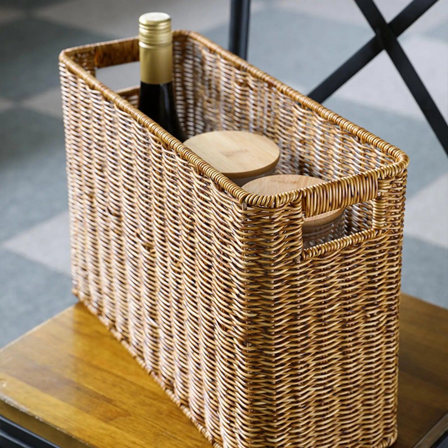 Magazine Basket Organizer Decorative Containers Finishing Basket for Magazine Newspaper