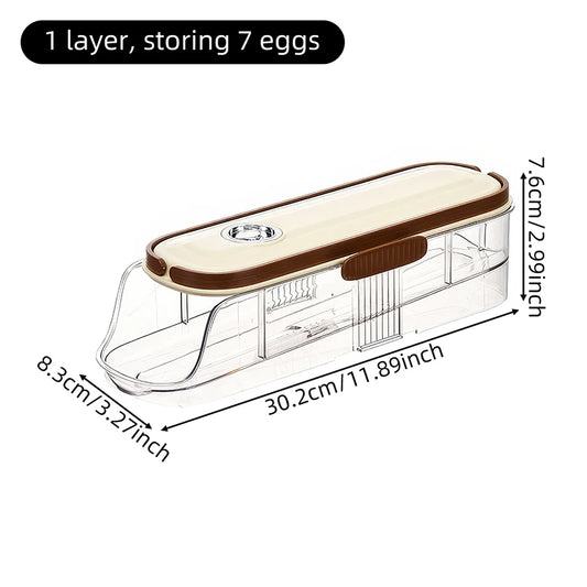 Automatic Rolling Refrigerator Egg Storage Rack