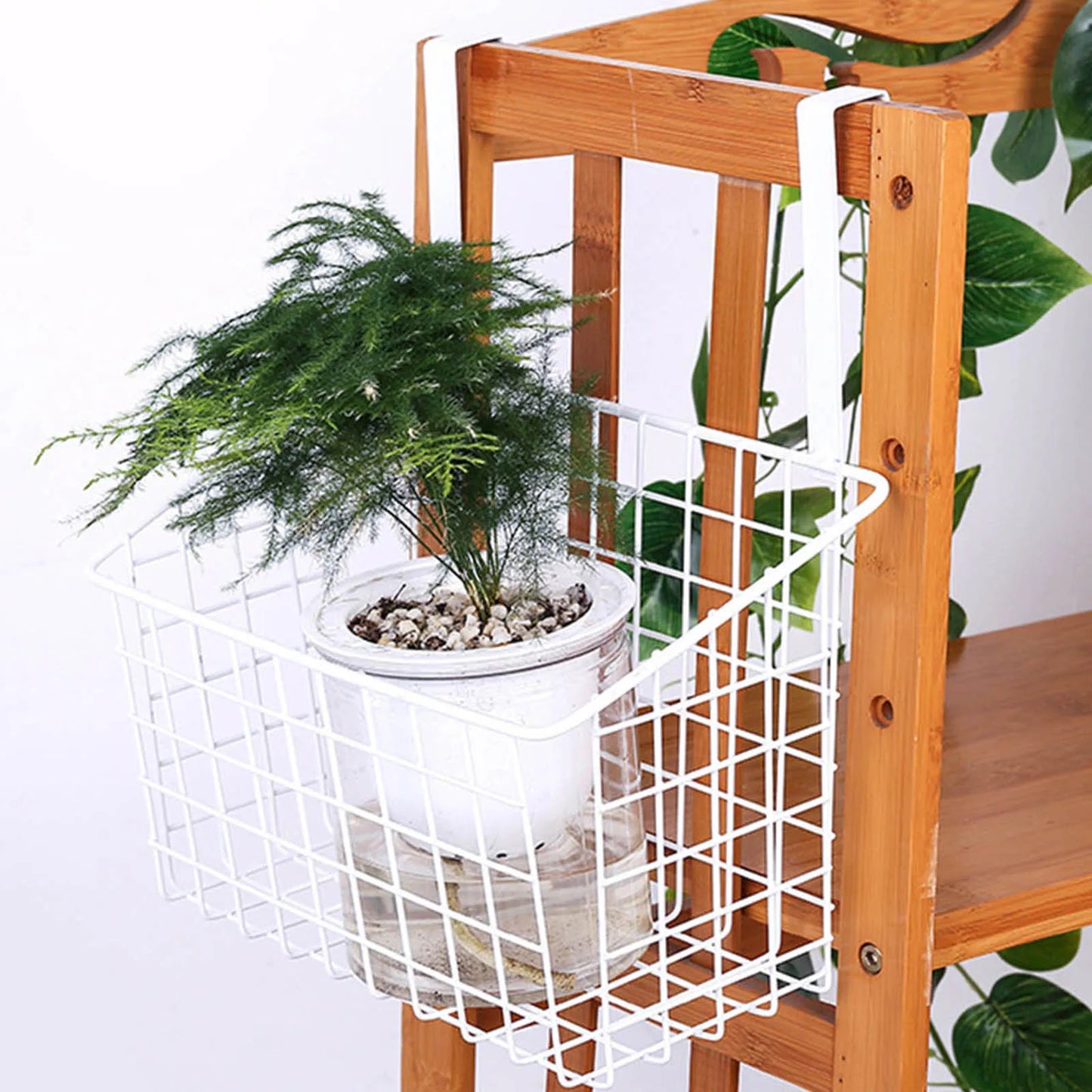Grid Storage Baskets with Hooks Over Cabinet Door Organizer Wire Basket Hanging Storage Organizer Kitchen Bathroom Organizer