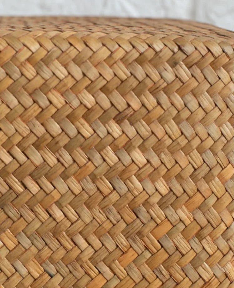 Grass Storage Basket Woven Organizer Baskets Decorative Large Capacity Bedroom Basket Luxury Toys Organizers Baskets with Lid
