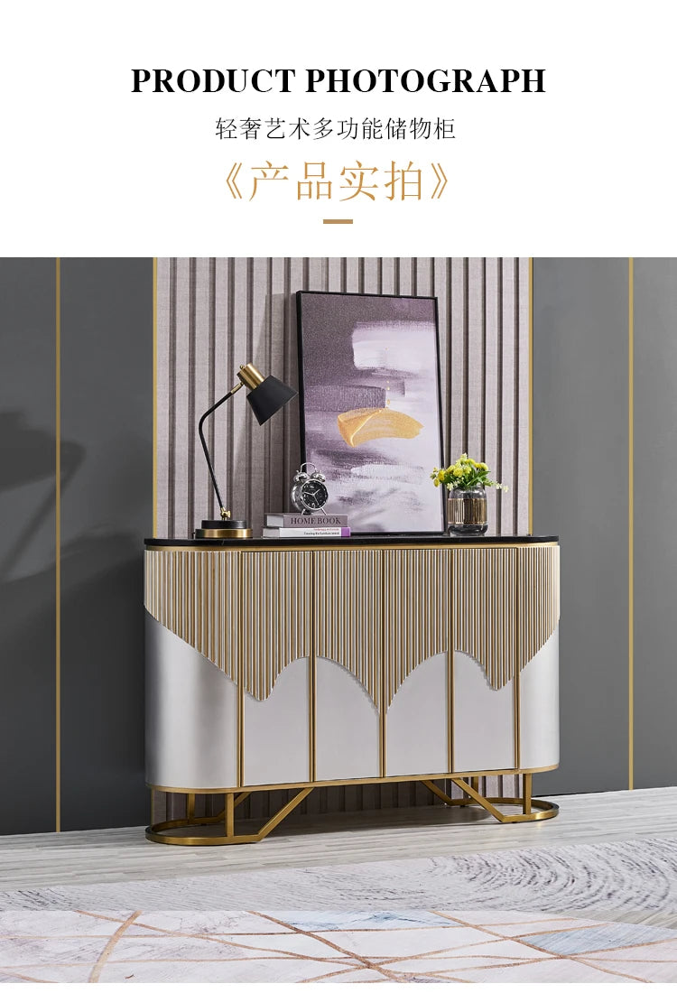 Living Room Storage Cabinet Metal Design Big Showcase Wine Sideboard Luxury Bedroom Meuble De Rangements Home Accessories