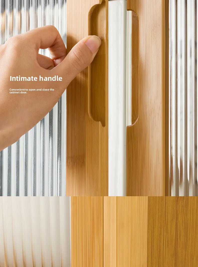 Kitchen shelf, floor standing multifunctional bowl cabinet, microwave oven cabinet, dining side storage cabinet