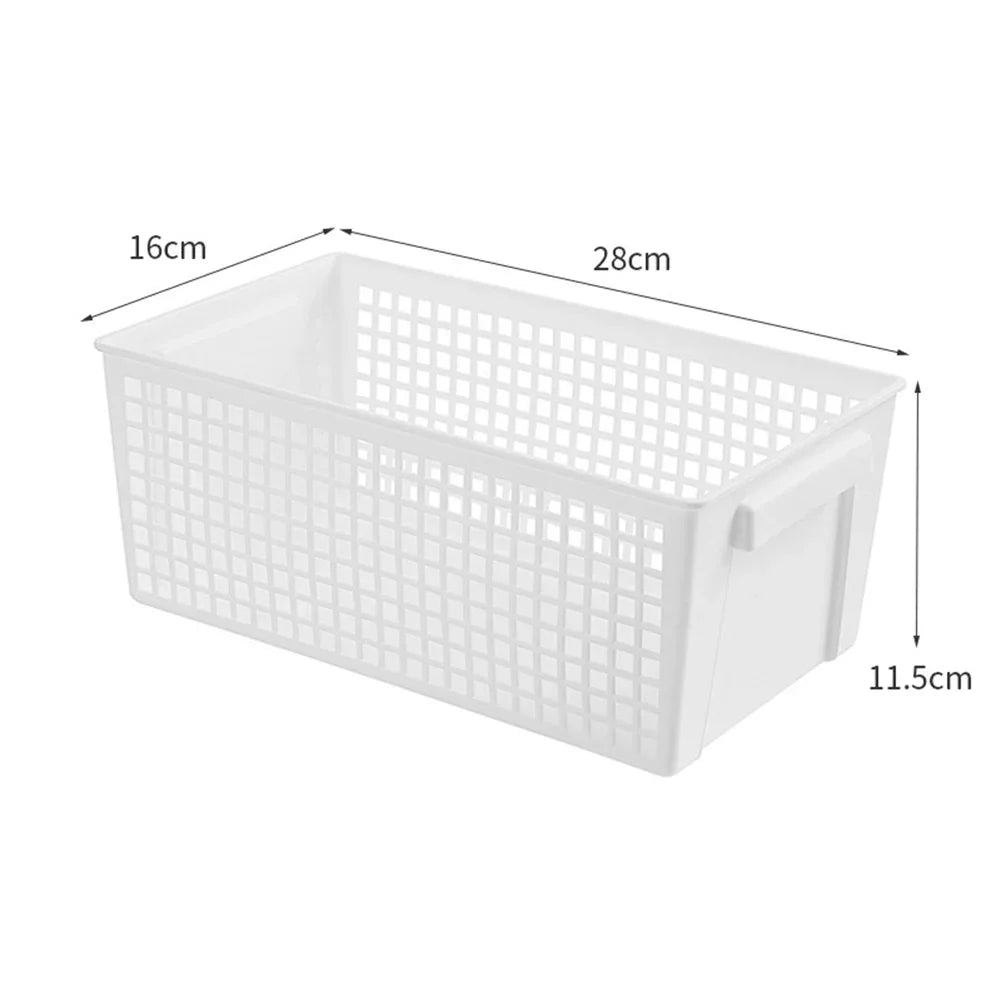 Desktop Basket Snack Storage Hollow Rectangular Storage Basket Widely Used In Families, Balconies, Living Rooms And Bathrooms